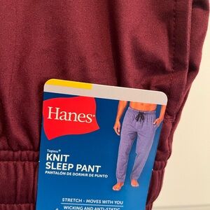 New-Hanes men’s tagless knit sleep pants, Super soft! Size large